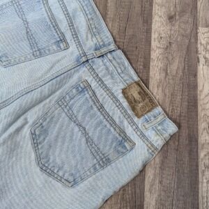 VTG Bugle Boy 705 Distressed‎ Straight Leg Denim Jeans 90's Y2K 34X31 (Measured)